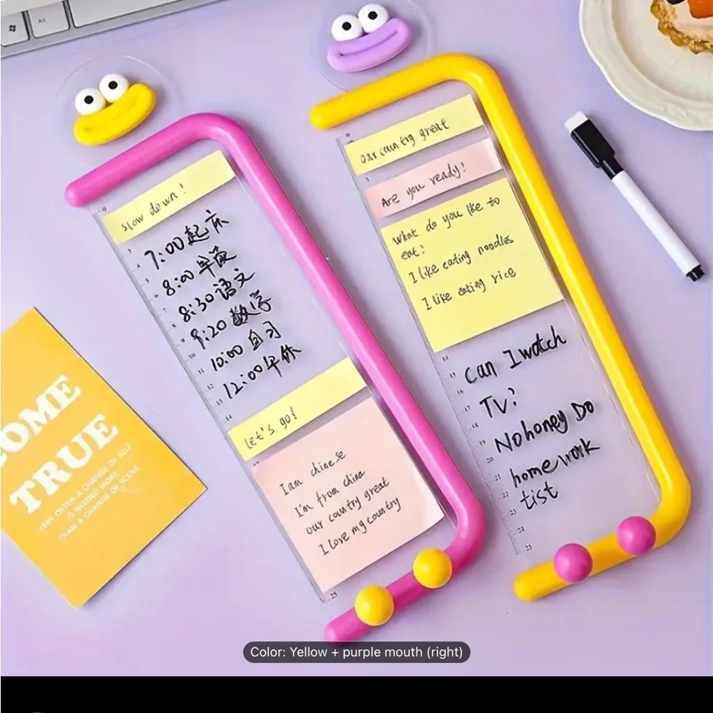 Blue and Pink Phone Holder with Notepad